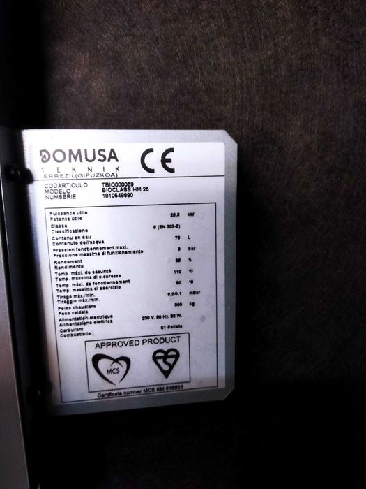 Caldeira de Pellets DOMUSA