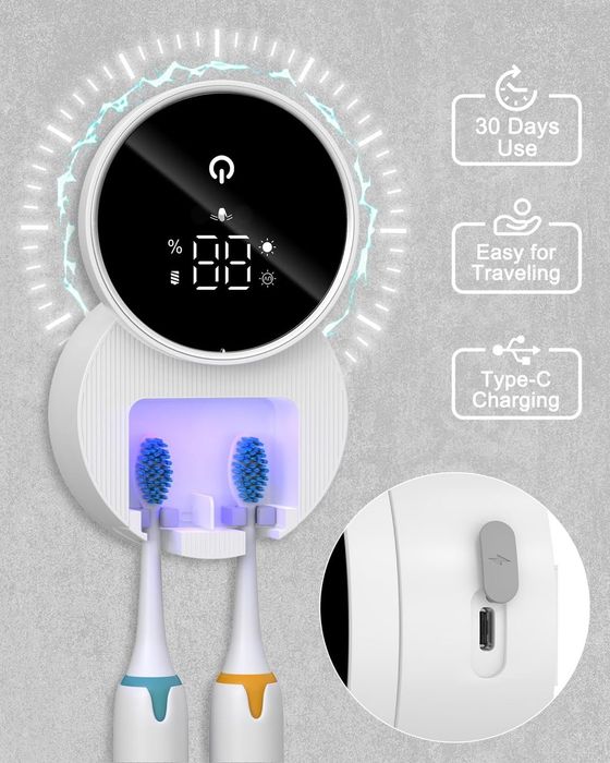 Sterylizator UV do szczoteczek OQIMAX | Suszarka 60°C | LED