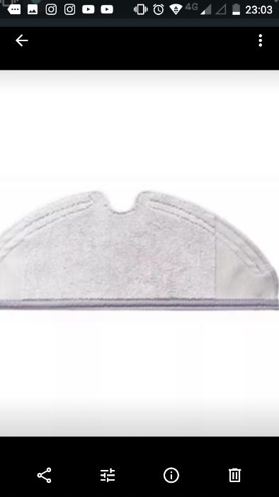 Сменная тряпка для робота пылесоса xiaomi vacuum cleaner, Roborock