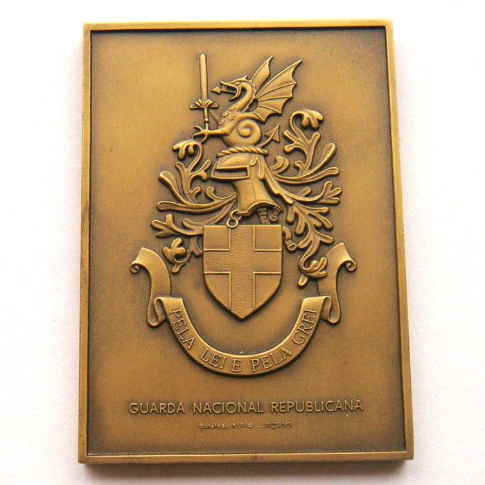 Medalha de Bronze Guarda Nacional Republicana GNR Batalhão nº4 Porto