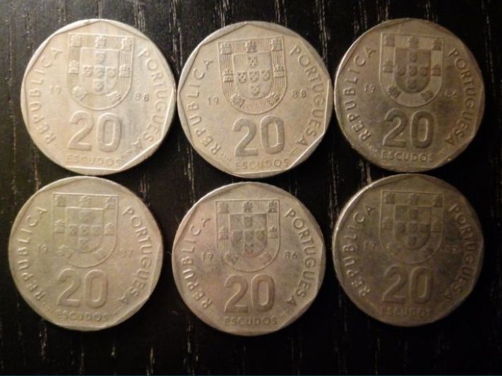 Moedas 20 vinte escudos