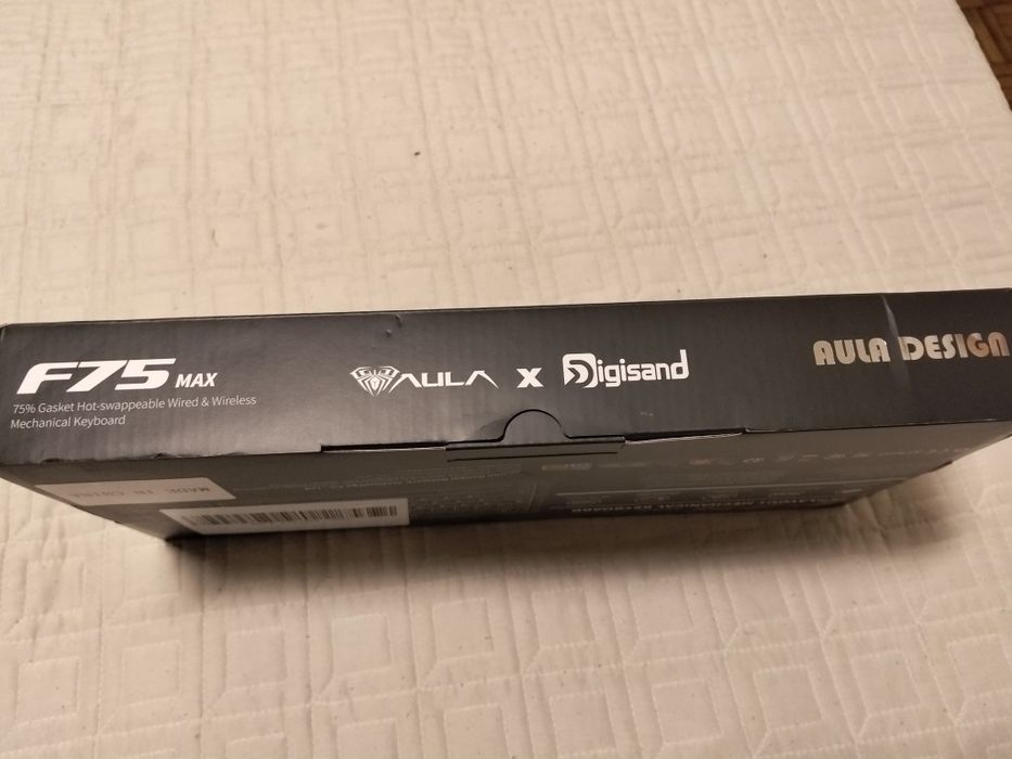 Teclado Mecânico AULA F75 Max Preto/Cinzento (Wireless / Bluetooth)
