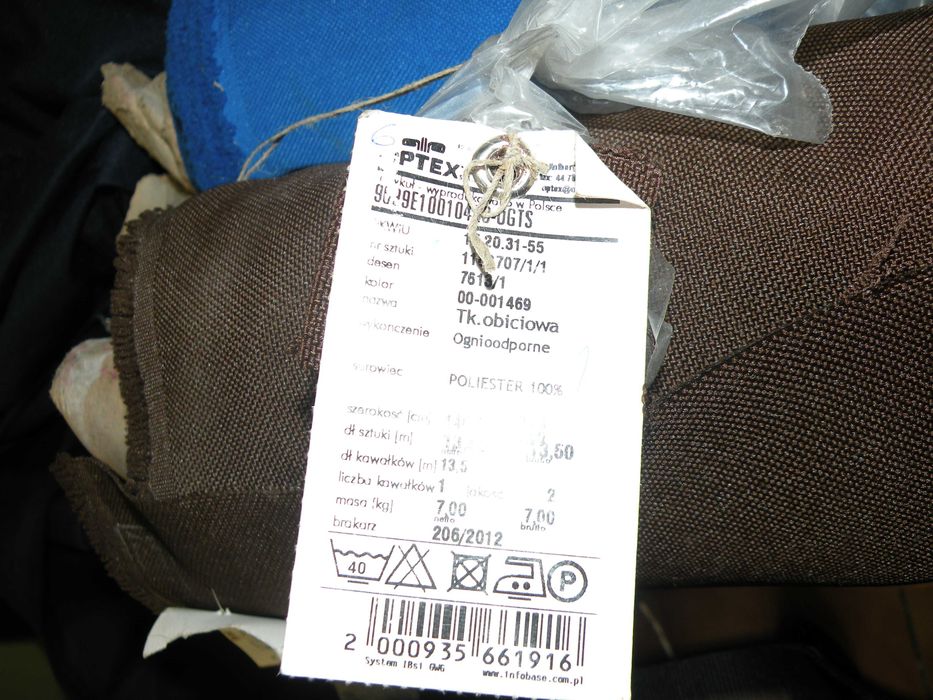 tkanina obiciowa NIEPALNA