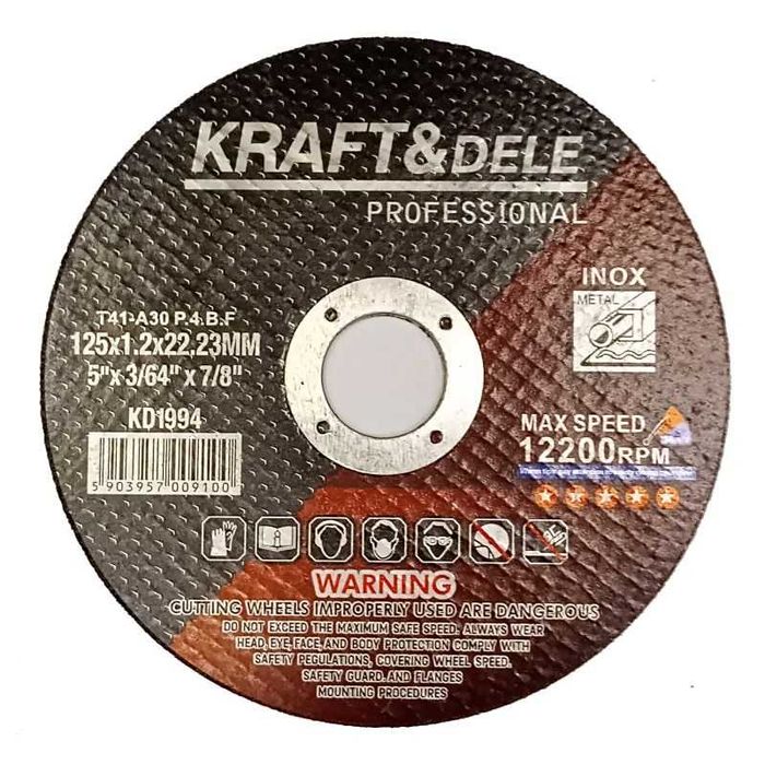 TARCZA do CIĘCIA METALU 1 szt 125 x 1,2 x 22,23 mm KD1994