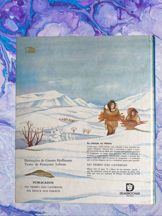 "No tempo das Cavernas" livro infantil com ilustrações