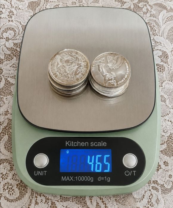 Lote moedas de prata