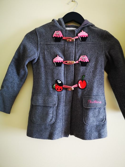 Gray Coat / Canadiana with Throttleman Appliqués - 6 Years Old