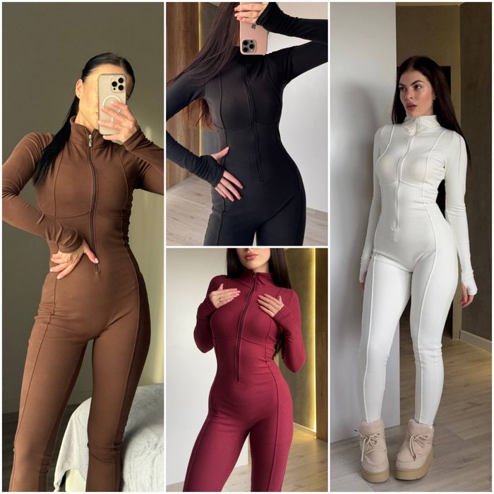 ‼️Теплий жіночій комбінезон тканина пума 42-44, 44-46 - 658 грн