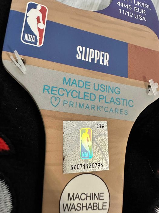 Kapcie klapki Chicago Bulls Primark wygodne rozmiar S 40-41
