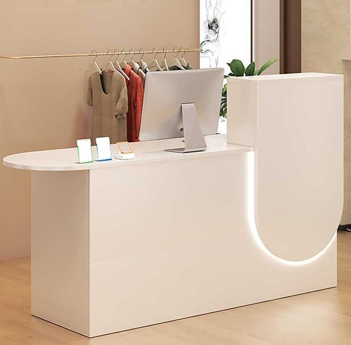 Balcão Recepçao Branco ou Branco/ Cinza c/ LED