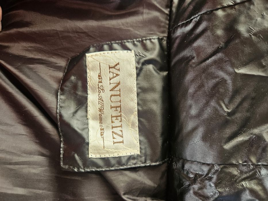 Kurtka zimowa.eco skóra plaszcz czarny s