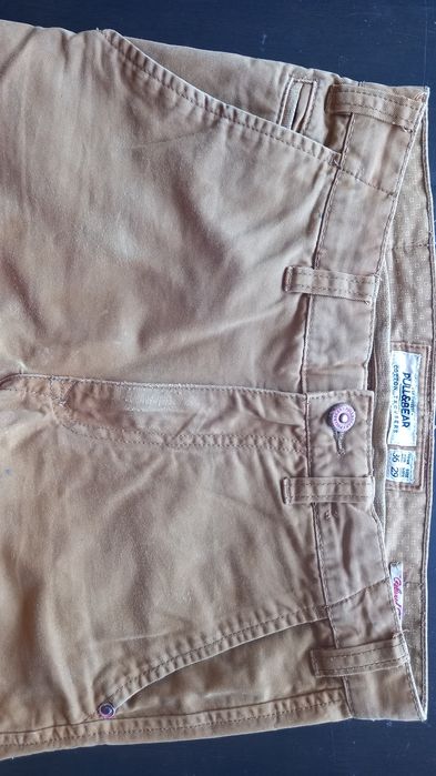 Spodnie jeansowe Pull&Bear 36 S slim proste rurki musztardowe Jak Nowe