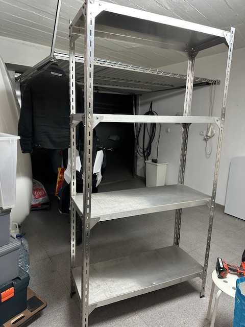 estantes de aço inox