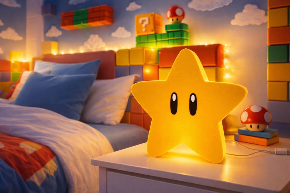 Super Mario Star Світильник Маріо Нічник LED