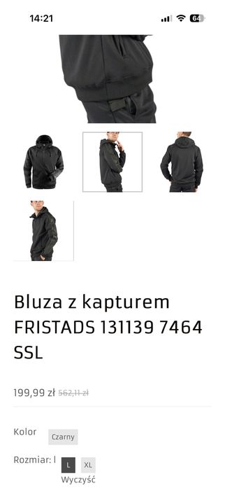 Bluza dresowa z kapturem Fristads