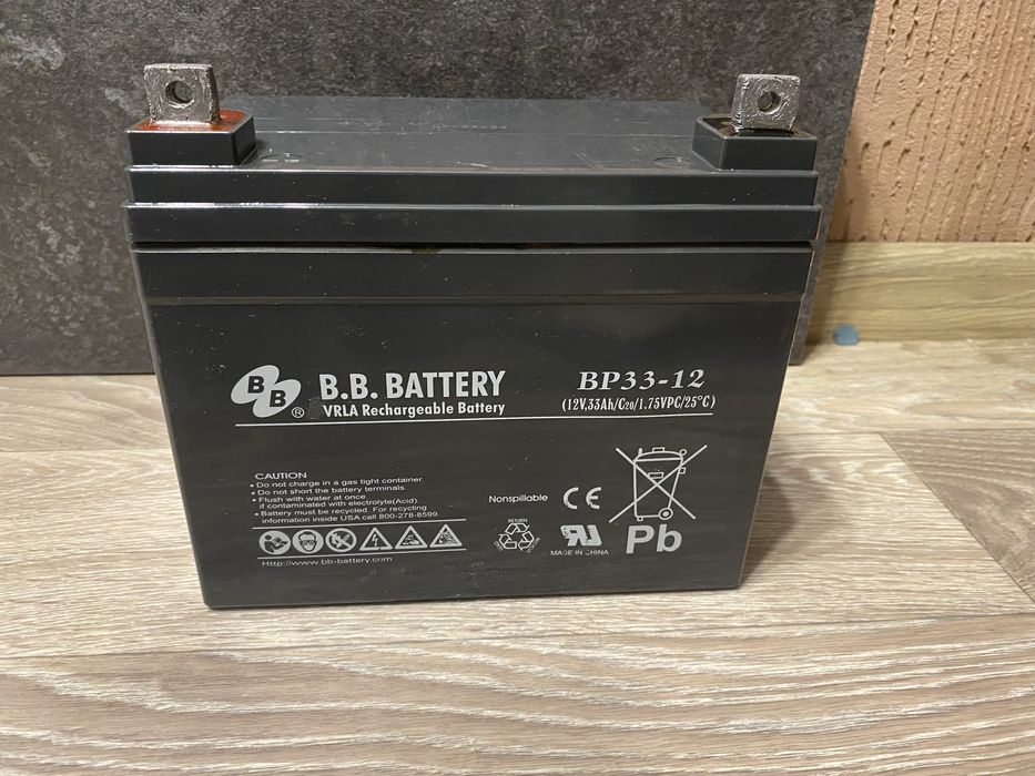 AGM акумулятор 33 ампергодини