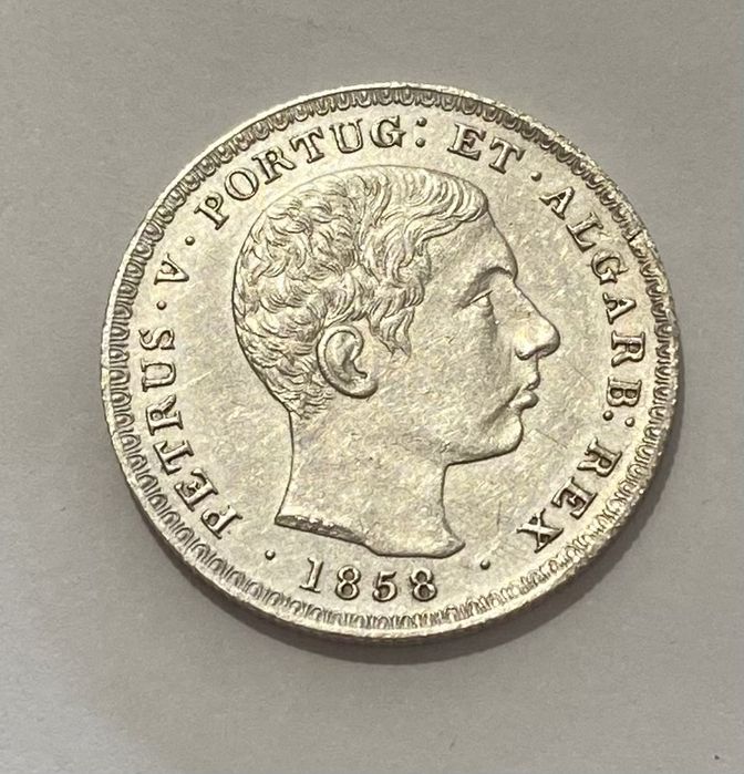 Pedro V Coin, 500 Reis, 1858