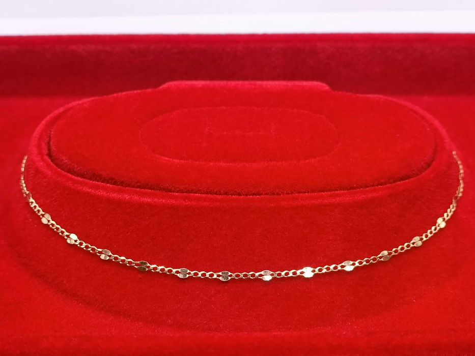 Złoty Łańcuszek Łańcuch Złote Blaszki Złoto 50CM PR.585 14K 644/08/25s