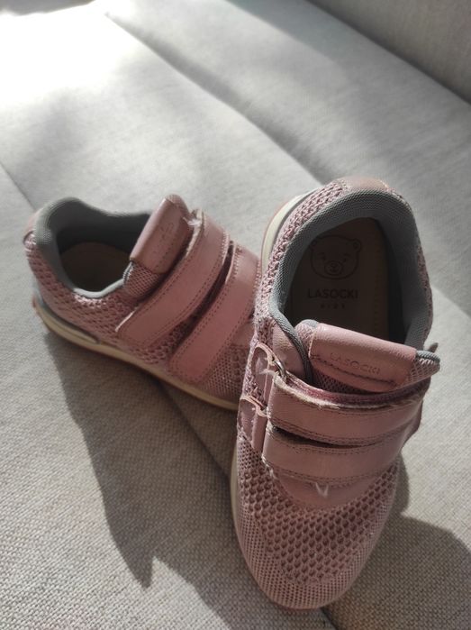 Lasocki półbuty adidasy skórzana wkładka różowe trampki
