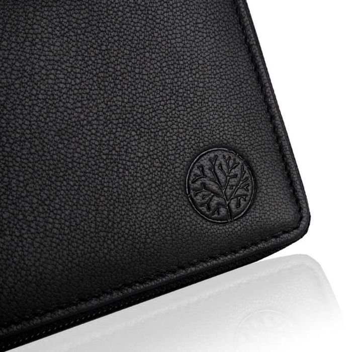 Portfel Męski BETLEWSKI Czarny Skóra Naturalna Bez Zapięcia RFID