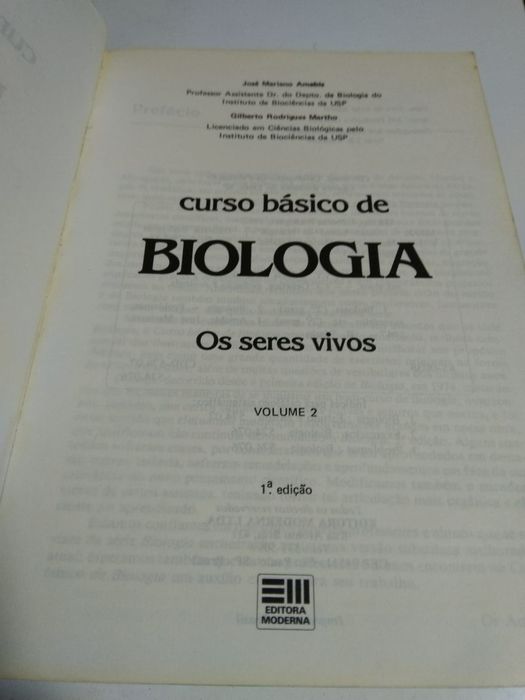 Curso Básico de Biologia Volume 2 - Os Seres Vivos, de Amabis e Martho