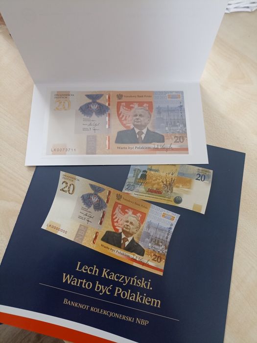 Banknot kolekcjonerski Lech Kaczyński 20 zł