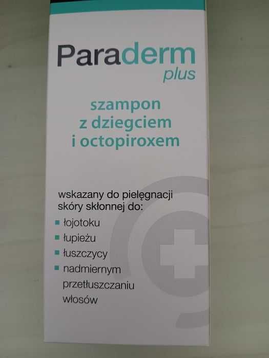 Paraderm Plus szampon z dziegciem oktopiroxem łojotok łupież łuszczyca ...