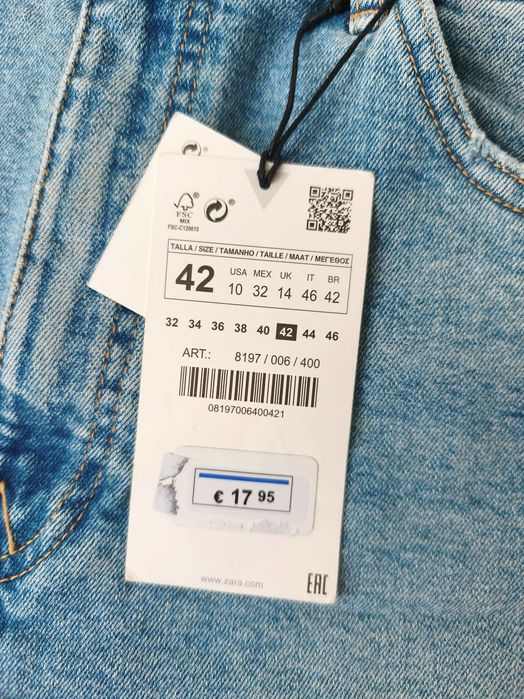 Оригинал! джинсовые шорты  Zara идут на 38 - M-L.