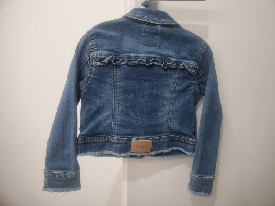 Casaca de ganga de menina tamanho 3/4 em muito bom estado anos