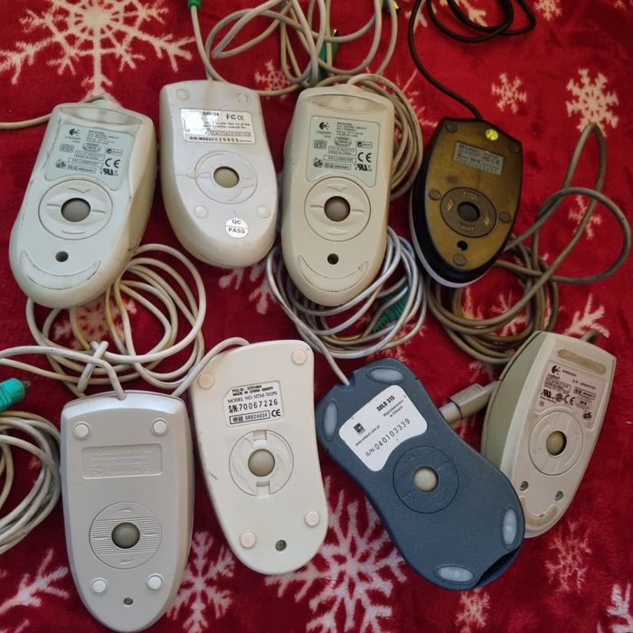 Zestaw Retro Myszek Logitech Atech mint