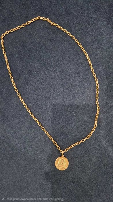 Złoty łańcuszek Ankier + zawieszka 30 g. Pr. 585