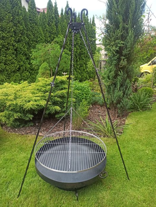 Grill Trójnóg 80 cm Ruszt Nierdzwny Palenisko