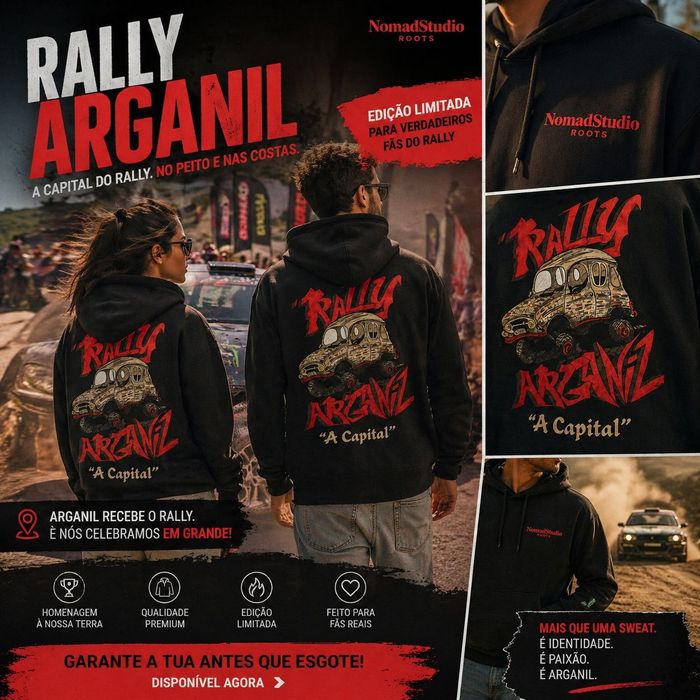 Sweat c/capuz Preto Rallyde Arganil