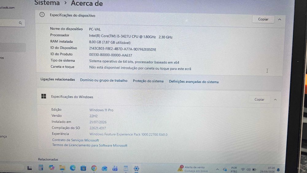 pc portátil hp hp elitebook  Intel Core i5-3437U