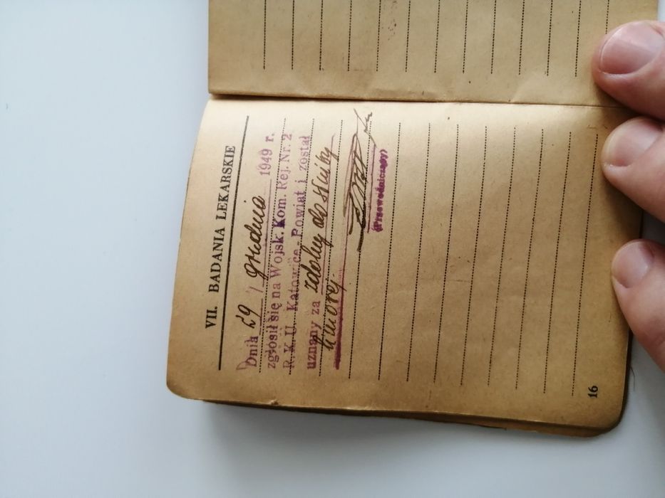 Sprzedam stara ksiazeczka wojskowa