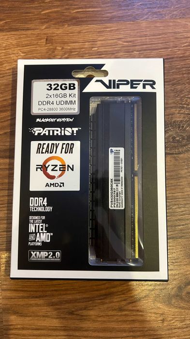 Patriot 32GB (2x16GB) 3600MHz CL18