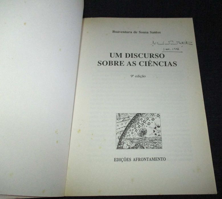 Livro Um Discurso Sobre as Ciências Boaventura de Sousa Santos