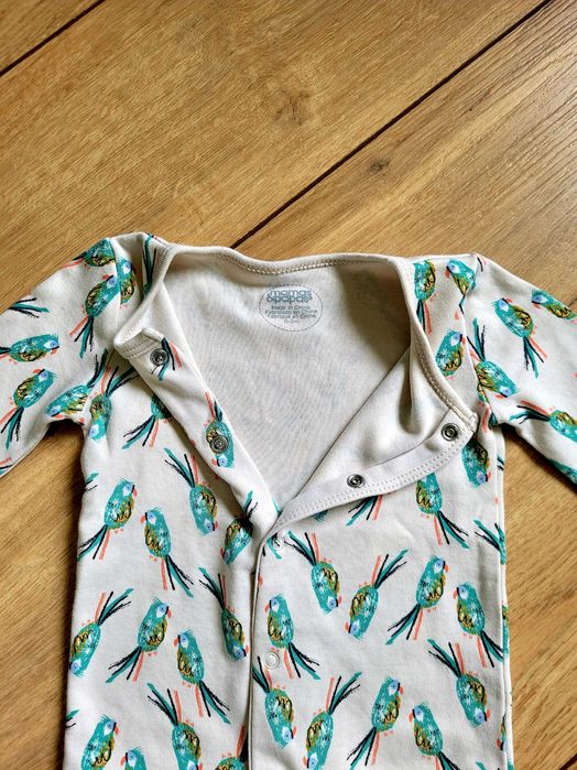 Pajace 2szt niemowlęce 62 0-3 noworodek piżama śpiochy 2pak unisex