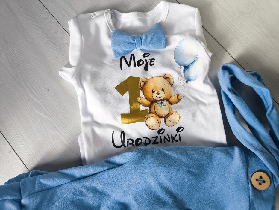 Komplet na pierwsze urodziny chłopca safari ale szok mam już rok