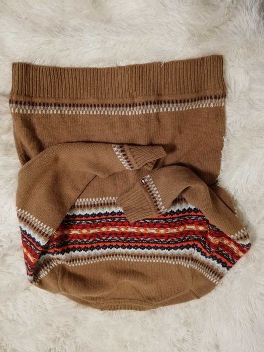 sweter wełniany Tommy Hilfiger M 38 brąz