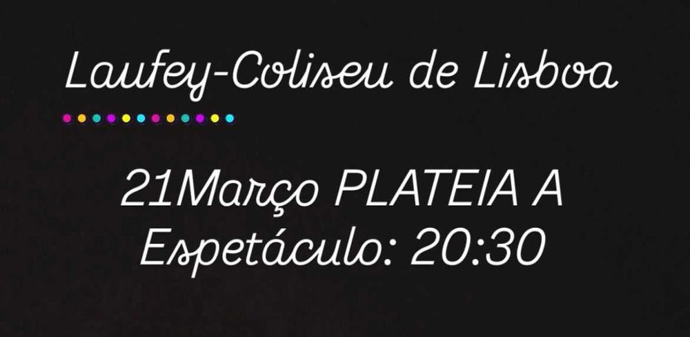 Bilhete Laufey - Plateia A (1ª Fila) - Coliseu Lisboa