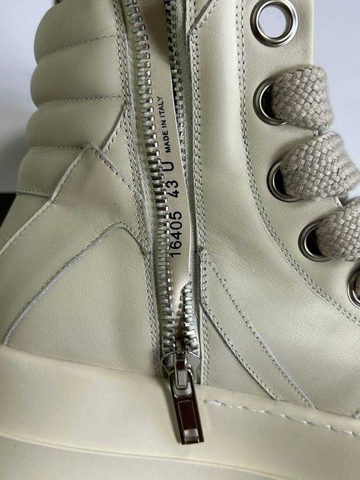 Rick Owens Geobasket double bumper jumbo laces білі кеди кеды белые 43
