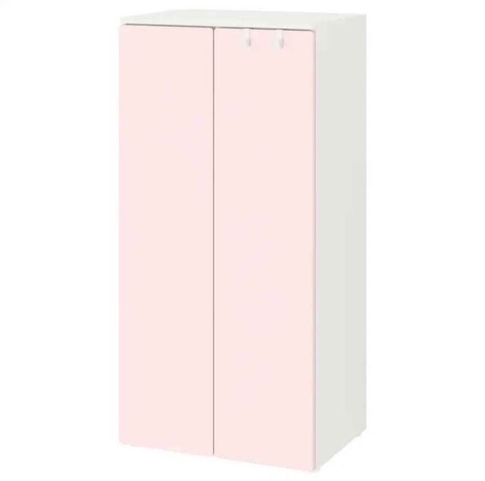 Roupeiro Ikea, branco/rosa claro, 60x57x123 cm