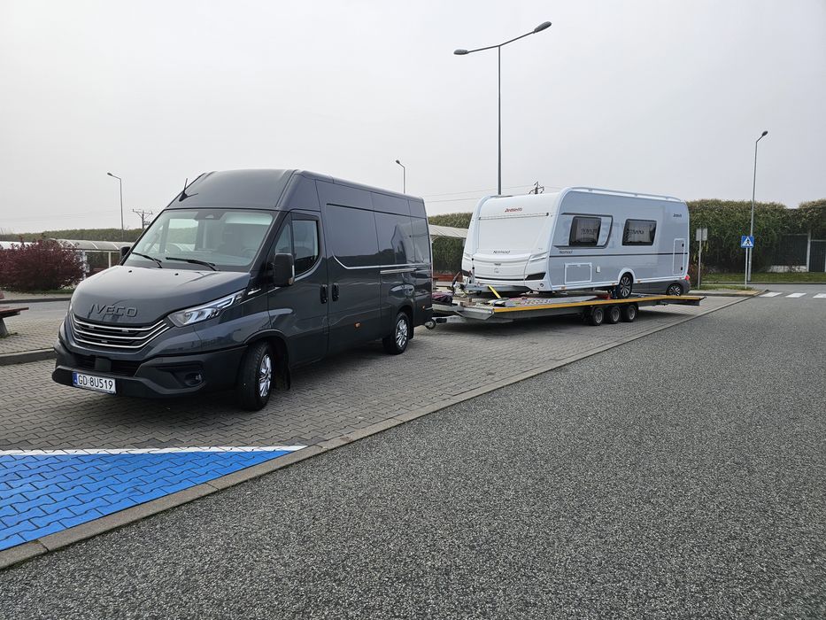 Transport SZEROKOŚĆ 2,5m  przyczep kempingowych i kamperów