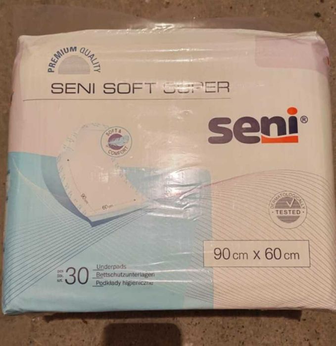 Seni Soft Super podkłady higieniczne 90x60cm 30szt., 6opak. po 36zł