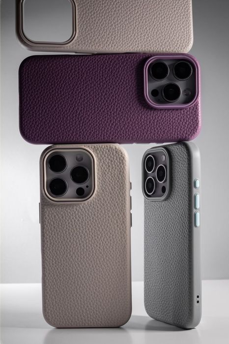 Чохол шкіряний з MagSafe  чехол бампер кожаный з iPhone 12 до 17 Pro M