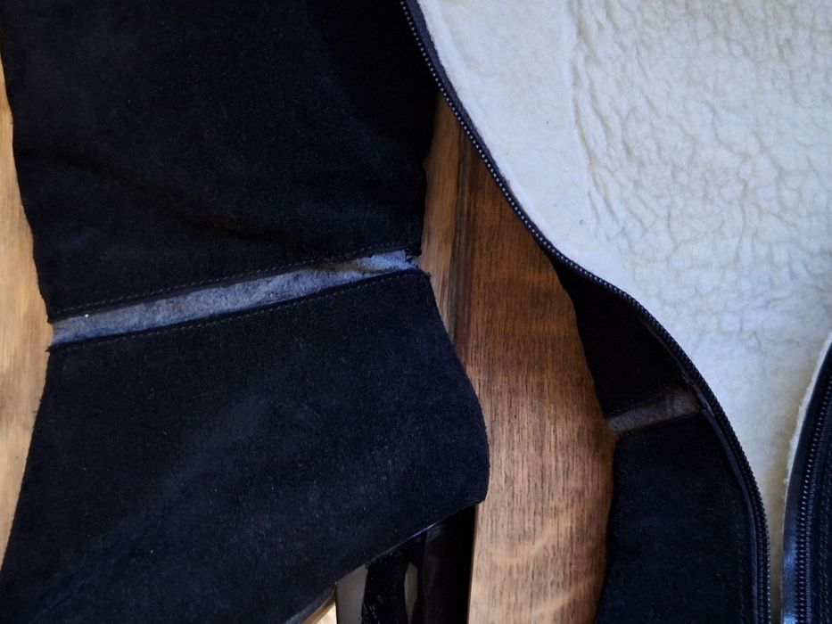 Сапоги сапожки жіночі теплі зимові замшеві 38р.Сапоги женские зима 38р