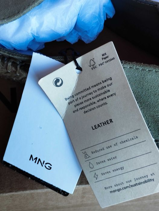 Нові замшеві еспадрільї MANGO Іспанія розмір 41 колір оливка