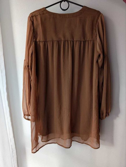 Zwiewna sukienka / tunika VRS Woman – brązowa, rozmiar M