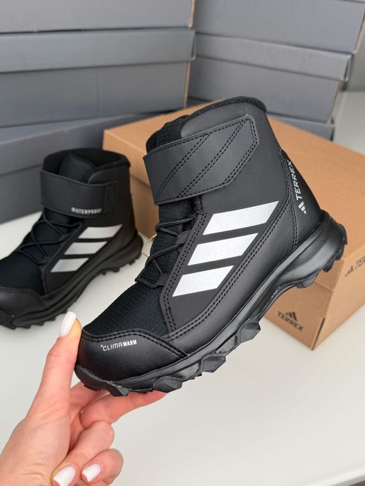 Детские теплые ботинки на липучках Adidas TERREX Snow 28/29/30/31/32/33/40р